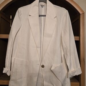 a new day Cream Blazer with Single Button. New Never Uzed